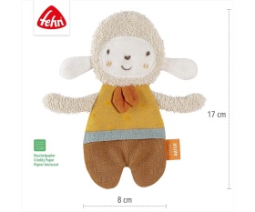 babyFEHN - Шумоляща дъвкалка Овца FehnNATUR, 17 см
